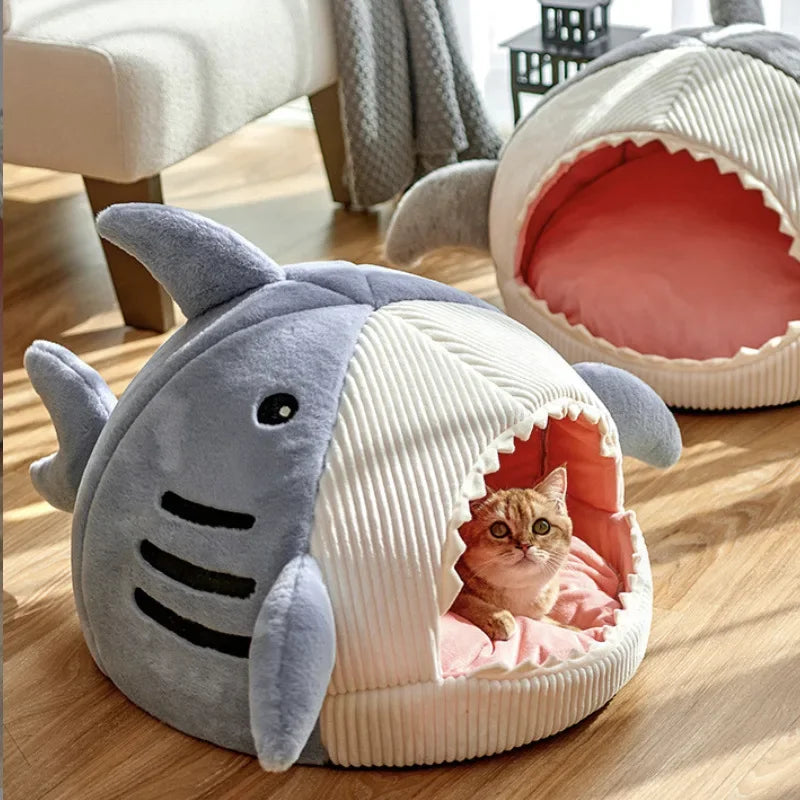 Luxury Plush Shark Pet Bed