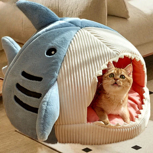 Luxury Plush Shark Pet Bed