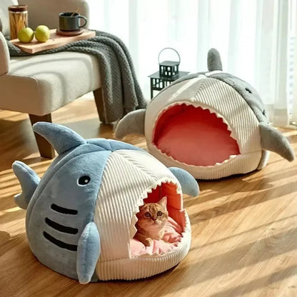 Luxury Plush Shark Pet Bed